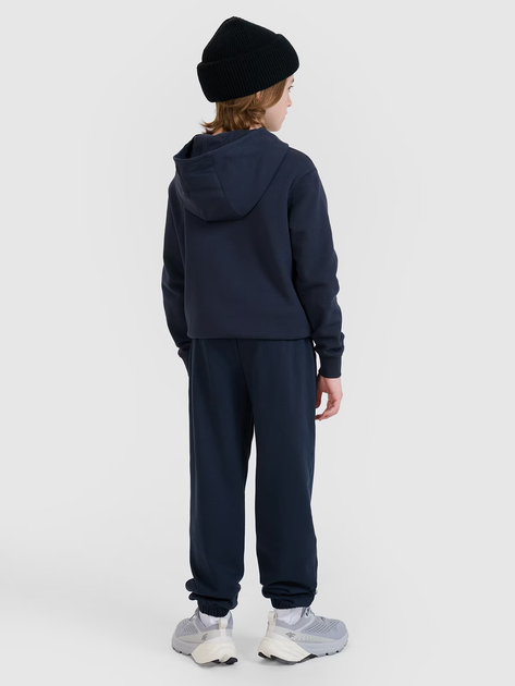 Spodnie dresowe młodzieżowe chłopięce joggery 4F 4FJWMM00TTROM1188-31S 146 cm Granatowe (5905700387886) - obraz 4