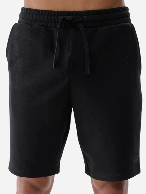 Spodenki męskie bawełniane 4F 4FWMM00TSHOM543-20S L Czarne (5905700401575) - obraz 4