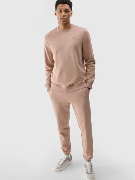 Bluza bez kaptura męska 4F 4FWSS25TSWSM1622-83S S Beżowa (5905700401377) - obraz 3