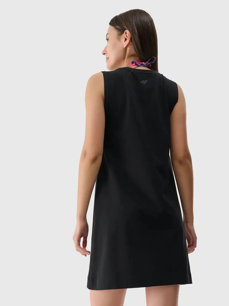 Плаття коротке літнє жіноче 4F 4FWSS25TDREF138-20S M Чорне (5905700365792) - зображення 2