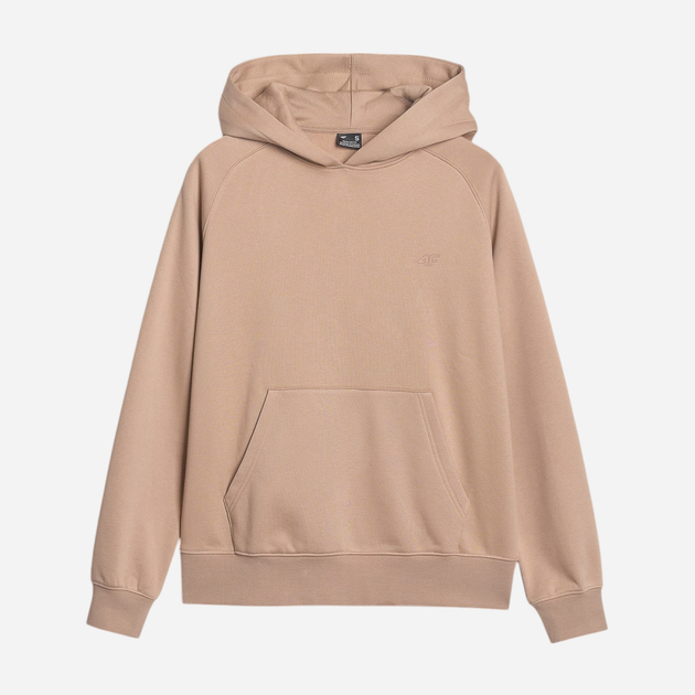 Bluza damska z kapturem 4F 4FWSS25TSWSF1542-83S L Beżowa (5905700408000) - obraz 6