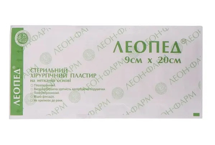 Стерильна пов'язка на нетканій основі Леопед 9 см х 20 см 25 шт - зображення 1
