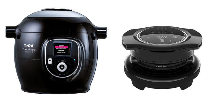 Акція на Мультиварка-скороварка TEFAL Cook4me+ Connect CY855830 + Насадка-мультипіч TEFAL Cook4me Extra Crisp EY150830 (комплект) від Rozetka