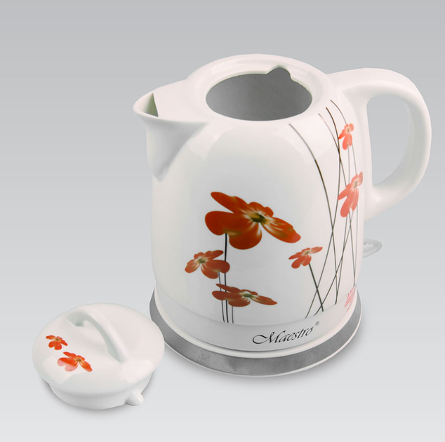 Электрочайник Maestro MR-066-Red Flowers (MR-066-RED-FLOWERS) 1,5 л, керамика - изображение 2