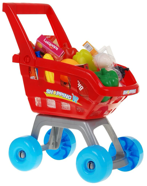 Ігровий набір Супермаркет + Візок + Товари + Інтерактивний сканер Червоний 24 предмети (5903864903812) (955555906563224) - Уцінка - зображення 4