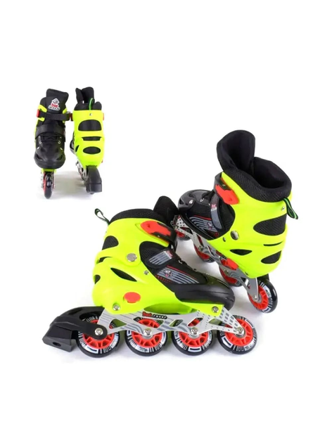 Детские ролики Best Roller колеса с подсветкой, р.30-33, салатовые 50034-S. 