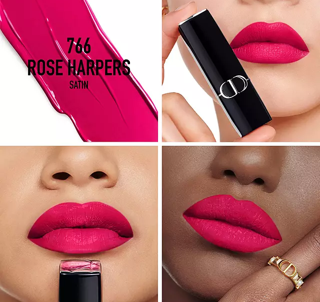 Помада для губ Dior Rouge Dior Satin 766 Rose Harpers 3.5g - изображение 3