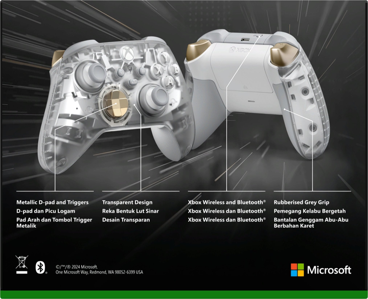 Bezprzewodowy pad do gier Microsoft Xbox Bezprzewodowy kontroler Ghost Cipher Special Edition (QAU-00158) - obraz 13