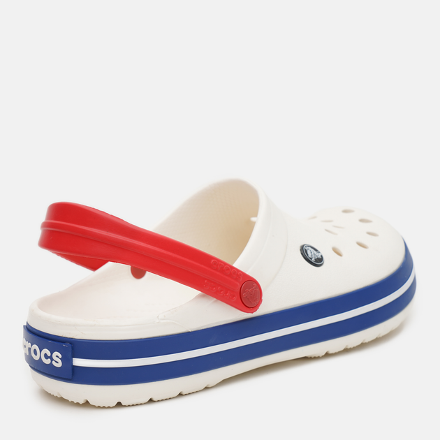 Чоловічі крокси Crocs Jibbitz Crocband 11016-11I-M9/W11 42-43 27 см Білі з блакитним (191448103153) - зображення 4