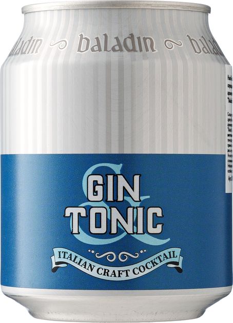 Упаковка напитка на пряно-ароматическом растительном сырье Baladin Gin Tonic среднегазированный 6.7% 0.237 л х 24 шт (8032942290364) - изображение 2