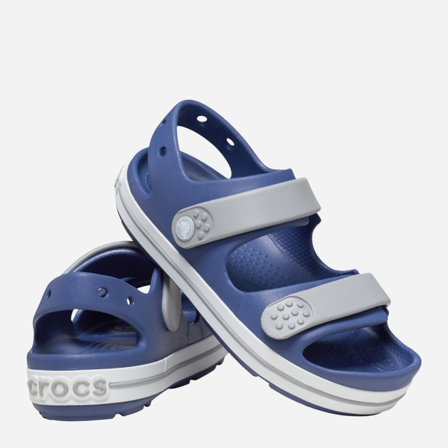Sandały chłopięce Crocs Crocband Cruiser Sandal T Kids 209423-45O 33-34 (J2) Granatowe (196265603596) - obraz 3