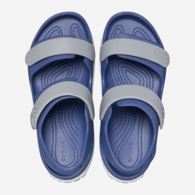 Дитячі сандалії для хлопчика Crocs Crocband Cruiser Sandal T Kids 209424-45O 24-25 (C8) Темно-сині з сірим (196265603985) - зображення 4
