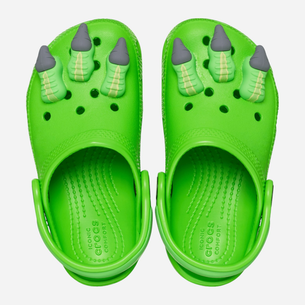 Дитячі крокси-сабо для хлопчика Crocs Classic I am Dinosaur Clog 209700-3WA 23-24 (C7) Зелені (196265543373) - зображення 3