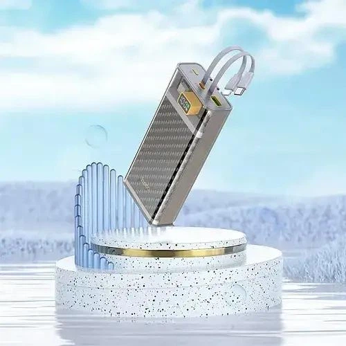 Портативная батарея Powerbank Hoco J104A Discovery Edition 22.5W with cable 20000mAh Grey - изображение 6