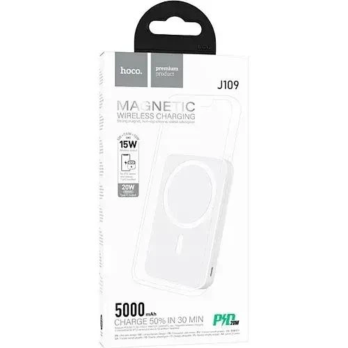 Портативна батарея Power Bank Hoco J109 Easy PD20W MagSafe 5000mAh White - зображення 6