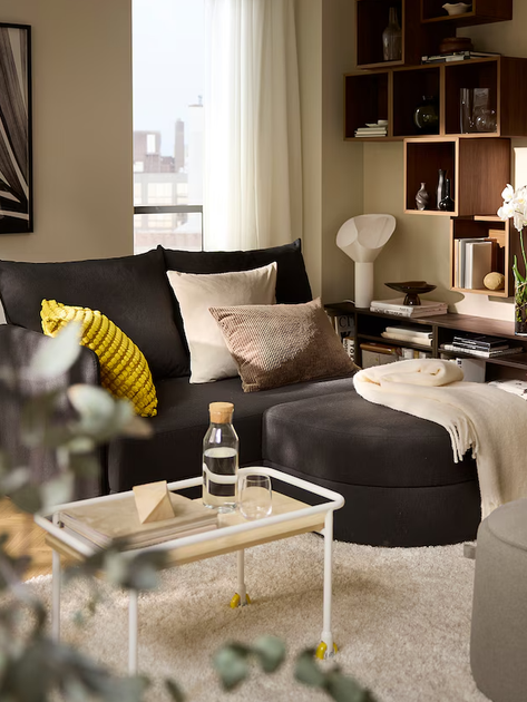 Розкладний диван 2-місний LINDAKRA IKEA 205.826.10 темно-сірий - зображення 5