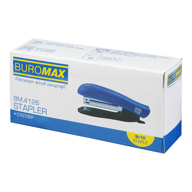 Степлер Buromax скобы №10 до 12 листов красный (BM.4126-05) - Фото 5 Степлер Buromax скобы №10 до 12 листов красный (BM.4126-05) - изображение 5