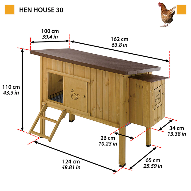 Будиночок для курей Ferplast Hen House 30 162х100х110 см (57096000) - зображення 2