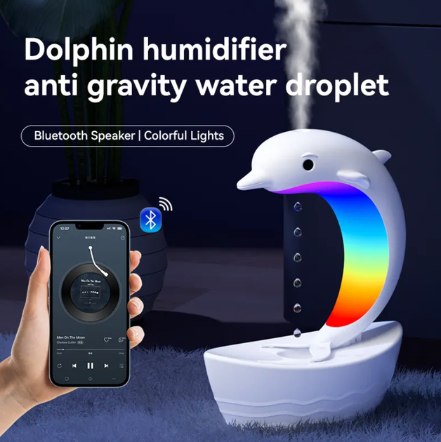 Ночник-увлажнитель воздуха с RGB подсветкой, антигравитационный - изображение 4