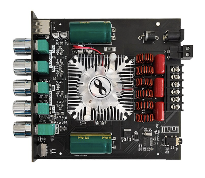 Аудио усилитель TDA7498E 2.1, 15-36В, 2x160(Стерео+сабвуфер) + 220Вт, Bluetooth 5.0, AUX, USB, ZK-HT21 - изображение 3