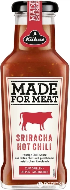 Соус Kuhne Made For Meat Spiracha Chilli острый чили 235 мл - Фото 1 Соус Kuhne Made For Meat Spiracha Chilli острый чили 235 мл - изображение 1