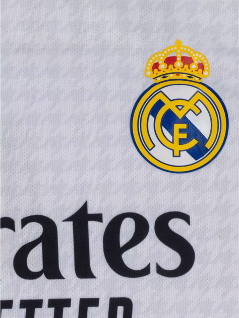 Форма футбольна дитяча Mbappe (Мбапе) 9 Real Madrid 24/25, нар. 26 зріст 140-145см. біла футболка, чорні шорти - Фото 10 Форма футбольна дитяча Mbappe (Мбапе) 9 Real Madrid 24/25, нар. 26 зріст 140-145см. біла футболка, чорні шорти - зображення 10