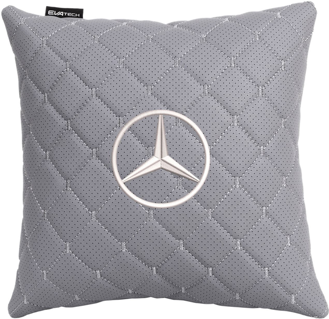 Подушка EVAtech ECO 30 х 30 см Mercedes-Benz Сіра з сірою ниткою від Rozetka на платформі USKIDKA Акція на Подушка EVAtech ECO 30 х 30 см Mercedes-Benz Сіра з сірою ниткою від Rozetka