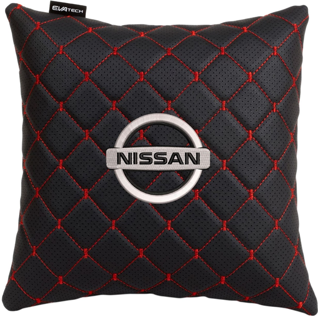 Подушка EVAtech ECO 30 х 30 см Nissan Чорна з червоною ниткою від Rozetka на платформі USKIDKA Акція на Подушка EVAtech ECO 30 х 30 см Nissan Чорна з червоною ниткою від Rozetka