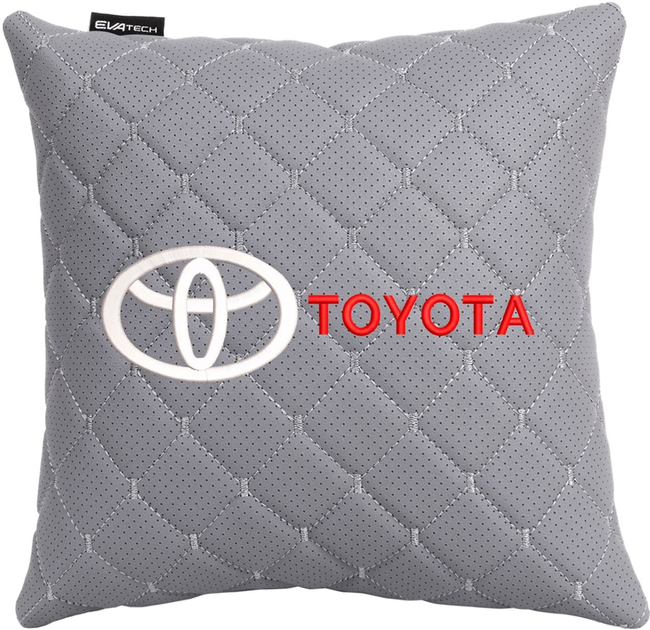 Подушка EVAtech ECO 30 х 30 см Toyota Сіра з сірою ниткою від Rozetka на платформі USKIDKA Акція на Подушка EVAtech ECO 30 х 30 см Toyota Сіра з сірою ниткою від Rozetka