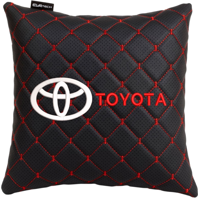 Подушка EVAtech ECO 30 х 30 см Toyota Чорна з червоною ниткою від Rozetka на платформі USKIDKA Акція на Подушка EVAtech ECO 30 х 30 см Toyota Чорна з червоною ниткою від Rozetka