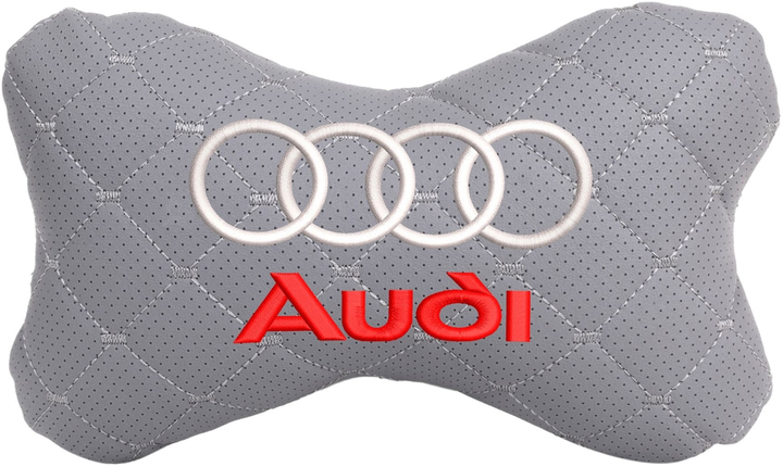 Подушка на підголовник EVAtech ECO 27 х 16 см Audi Сіра з сірою ниткою від Rozetka на платформі USKIDKA Акція на Подушка на підголовник EVAtech ECO 27 х 16 см Audi Сіра з сірою ниткою від Rozetka
