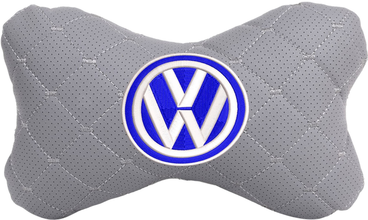 Подушка на підголовник EVAtech ECO 27 х 16 см Volkswagen Сіра з сірою ниткою від Rozetka на платформі USKIDKA Акція на Подушка на підголовник EVAtech ECO 27 х 16 см Volkswagen Сіра з сірою ниткою від Rozetka