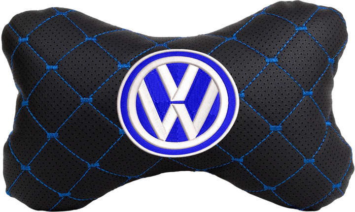 Подушка на підголовник EVAtech ECO 27 х 16 см Volkswagen Чорна з синьою ниткою від Rozetka на платформі USKIDKA Акція на Подушка на підголовник EVAtech ECO 27 х 16 см Volkswagen Чорна з синьою ниткою від Rozetka