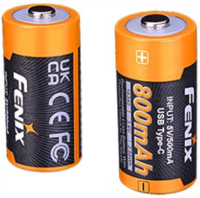 Акумулятор 16340 Fenix 800 mAh Li-ion Type-C (ARB-L16-800UP) - Фото 3 Акумулятор 16340 Fenix 800 mAh Li-ion Type-C (ARB-L16-800UP) - зображення 3