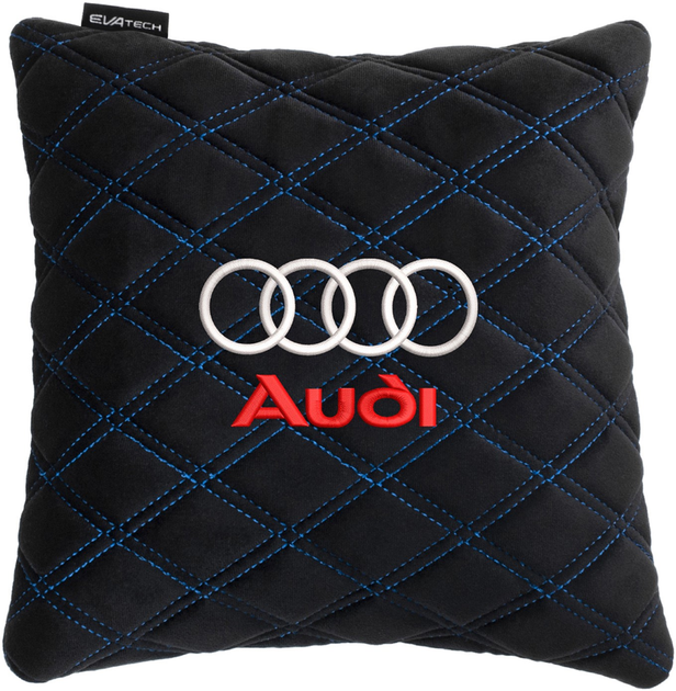 Подушка EVAtech 30 х 30 см Audi Чорна з синьою ниткою від Rozetka на платформі USKIDKA Акція на Подушка EVAtech 30 х 30 см Audi Чорна з синьою ниткою від Rozetka