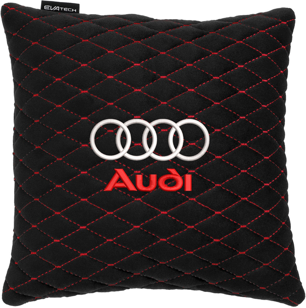 Подушка EVAtech 30 х 30 см Audi Чорна з червоною ниткою від Rozetka на платформі USKIDKA Акція на Подушка EVAtech 30 х 30 см Audi Чорна з червоною ниткою від Rozetka
