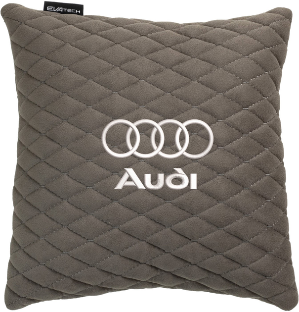 Подушка EVAtech 30 х 30 см Audi Сіра з сірою ниткою від Rozetka на платформі USKIDKA Акція на Подушка EVAtech 30 х 30 см Audi Сіра з сірою ниткою від Rozetka