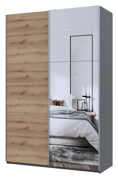 Шкаф-купе двухдверный Doros G-Caiser 160х60х240 см Графит/Дуб евок/1 Зеркало (DRS-011038) - изображение 4