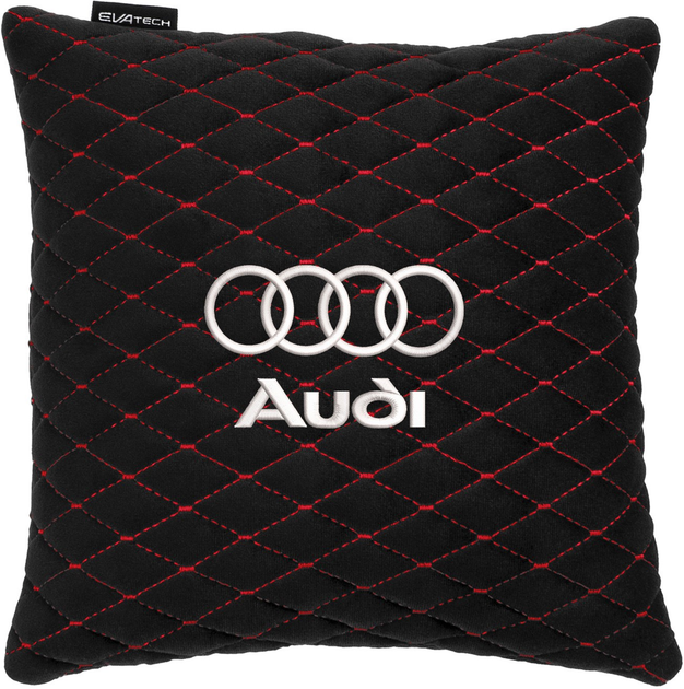 Подушка EVAtech 30 х 30 см Audi Чорна з червоною ниткою від Rozetka на платформі USKIDKA Акція на Подушка EVAtech 30 х 30 см Audi Чорна з червоною ниткою від Rozetka