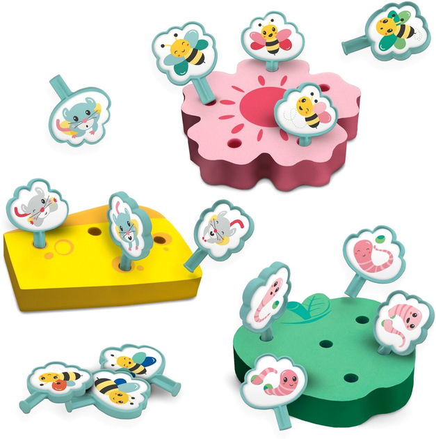 Zabawka dla niemowląt Ses Creative Tiny Talents Sort and Prick Animals (8710341131340) - obraz 3