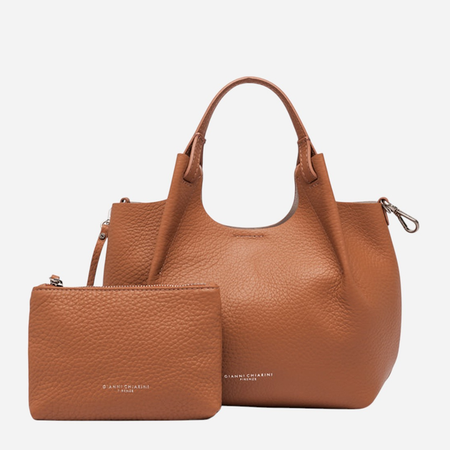 Комплект (сумка + косметичка) жіночий з натуральної шкіри Gianni Chiarini BS-9719-RNGDBL-13857 Коричневий (800070334539) - зображення 1