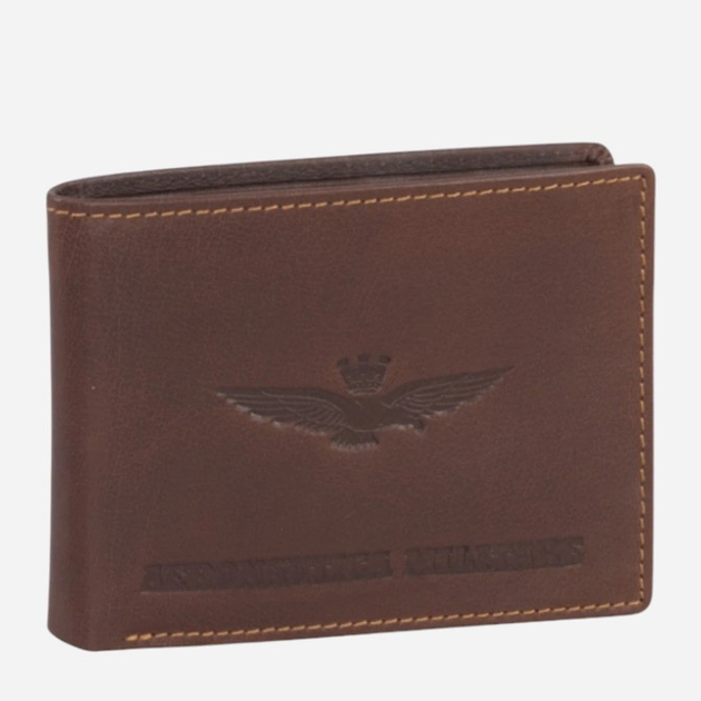 Portfel męski skórzany Aeronautica Militare AM241-MO Brązowy (800070338875) - obraz 1
