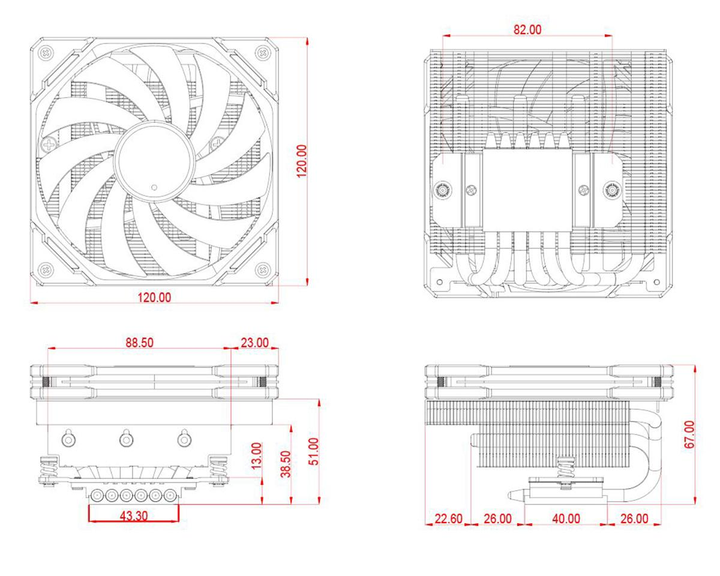 Кулер для процессора ID-Cooling IS-67-XT Black - изображение 8