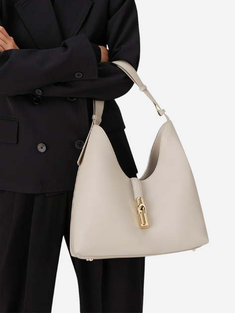 Torba shopper damska skórzana Furla WB01499BX3104VAN001007 Beżowa (800070331246) - obraz 2