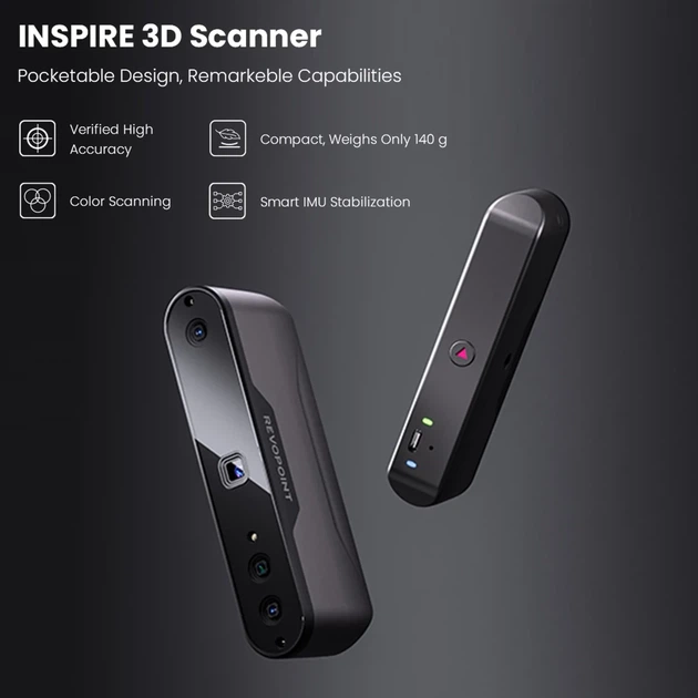 Сканер 3D Revopoint INSPIRE Портативный 3D-сканер моделей - изображение 2