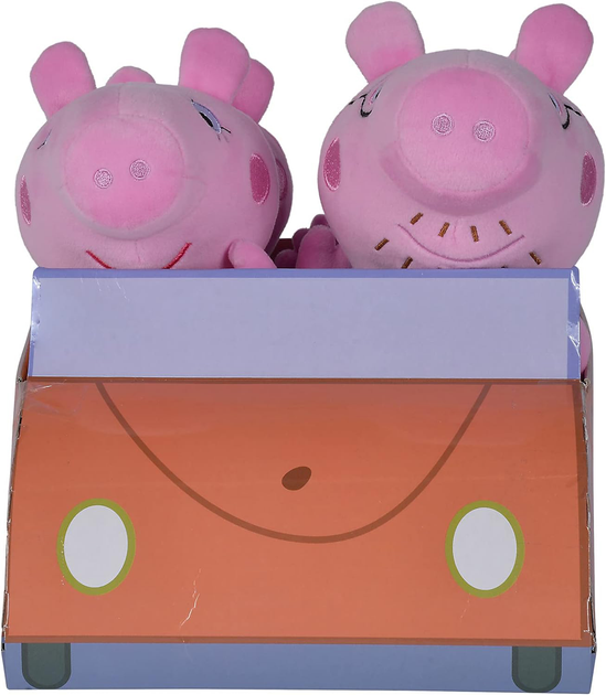Набір талісманів Simba Peppa Pig із сім'єю в машині (4006592057862) - зображення 4