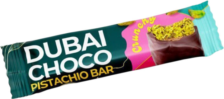 Батончик шоколадний Dubai Choco з фісташковою начинкою 55 г від Rozetka на платформі USKIDKA Акція на Батончик шоколадний Dubai Choco з фісташковою начинкою 55 г від Rozetka