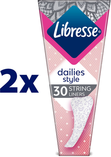 Прокладки гігієнічні щоденні Libresse Dailies Style String 2 пачки по 30 шт (7310791193892_1) - зображення 2