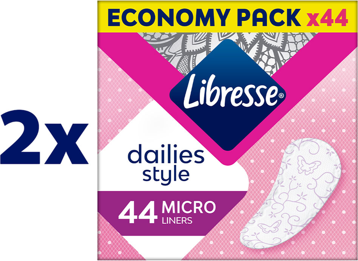 Упаковка щоденних прокладок Libresse Dailies Micro 2 пачки по 44 шт (7322540510591_1) - зображення 2