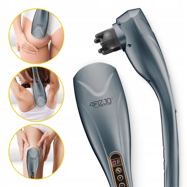 Ручной вибрационный массажер для тела 4FIZJO Long Stick 7 в 1 Grey (P-5907739319135) - изображение 2